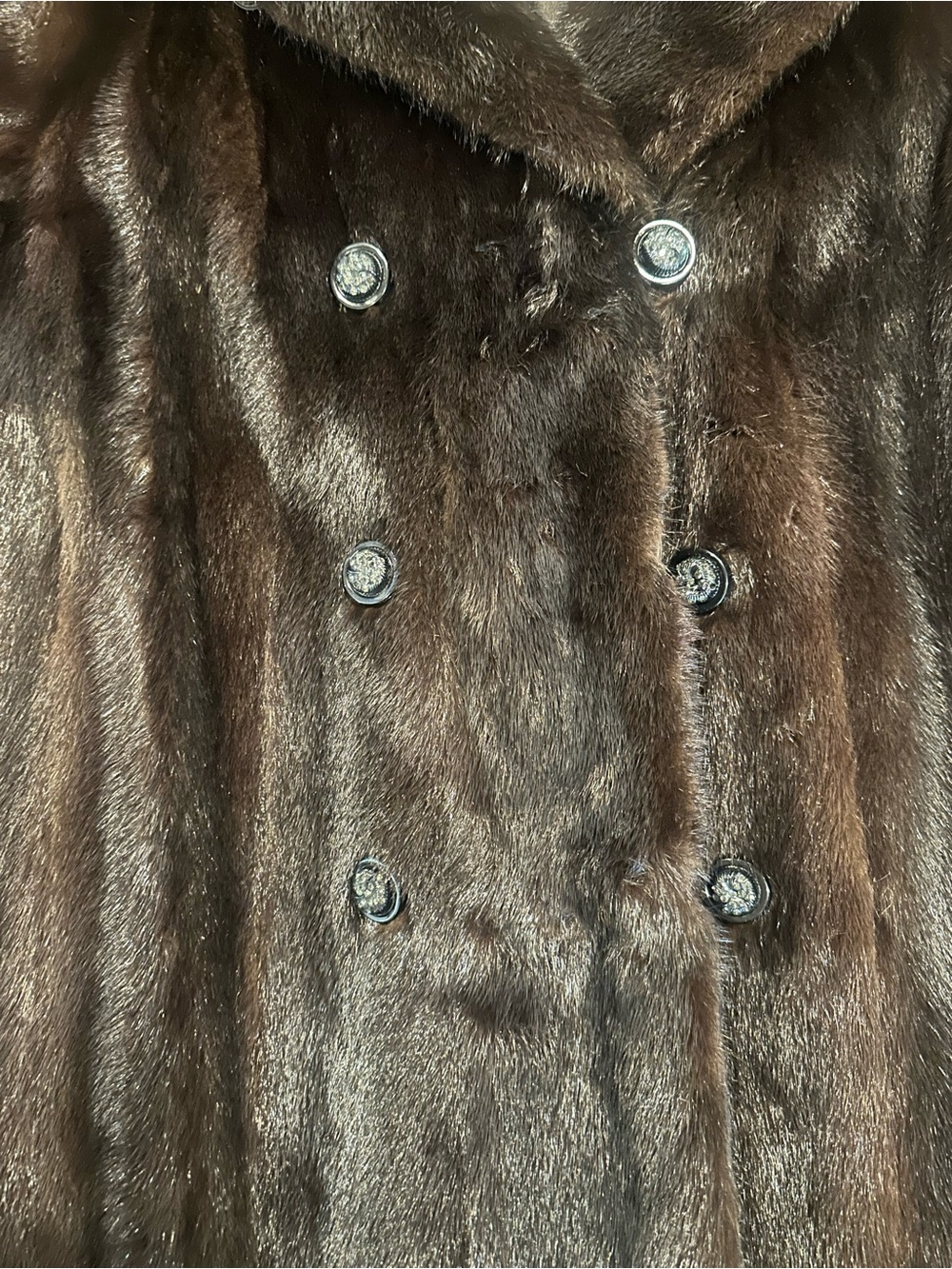 VTG Arnold Rosenberg Boston Genuine Mink Fur Coat Brown Bracelet Sleeve - Picture 10 of 10